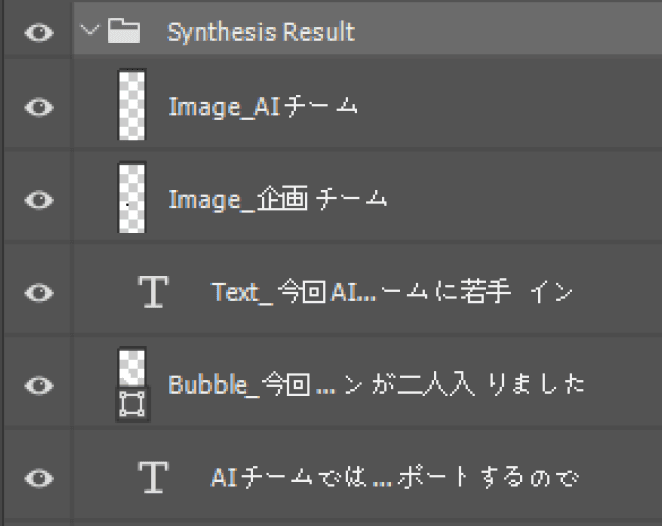 Layers panel after compositing
